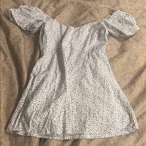 Forever 21 Black and White Polka Dot Midi Dress